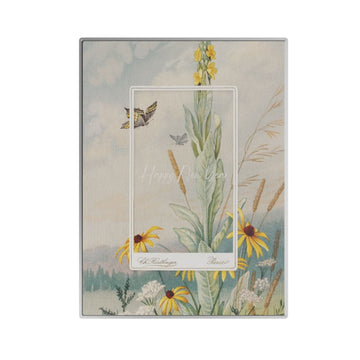 Butterfly with Flower, Happy New Year, Metal Poster