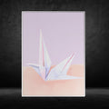 Light orange paper crane poster