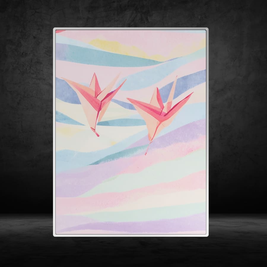 Paper crane poster product view