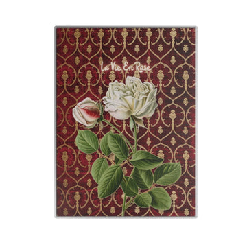 Red Rose on the Velvet, La Vie en Rose Metal Poster