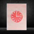 Product image of WallarX red clock metal poster