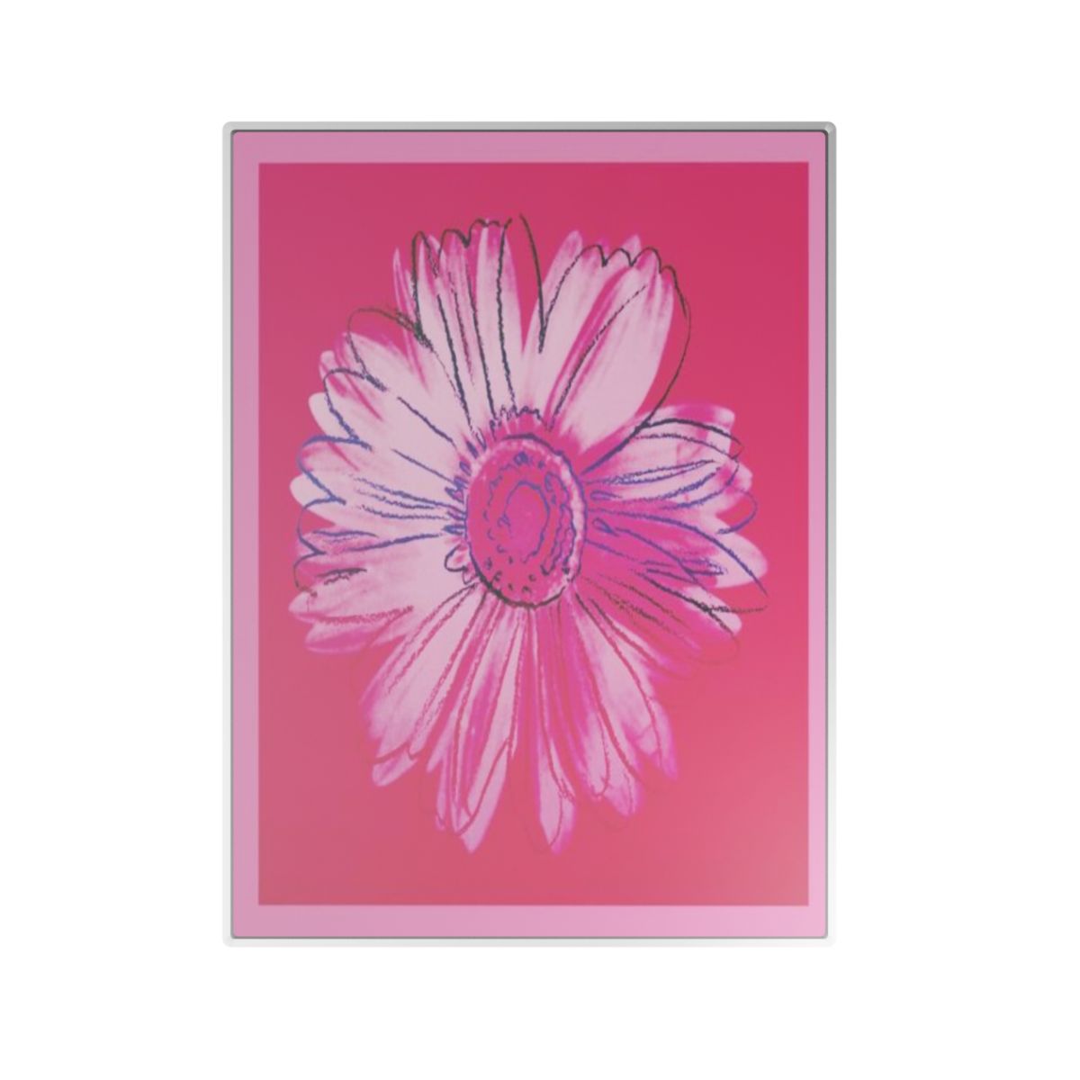 Pink daisy metal poster